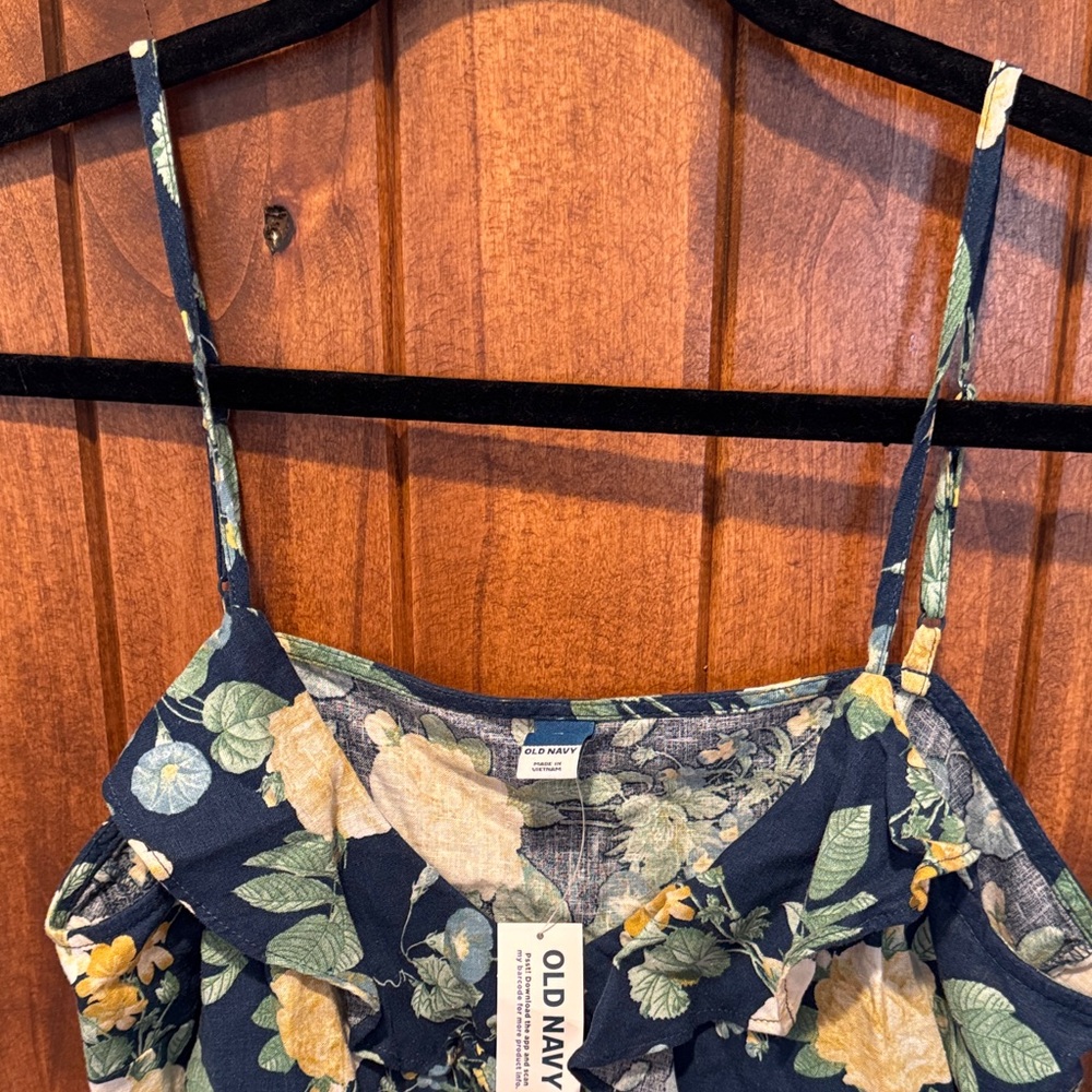 Old Navy Navy Blue Floral Camisole - Picture 3 of 5